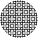 Round Patterned Platinum Gray Novelty Rug, pat757