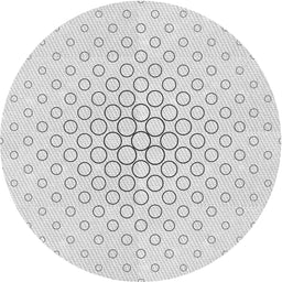 Round Patterned Dark Gray Novelty Rug, pat759