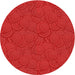 Round Machine Washable Transitional Fire Red Rug, wshpat760