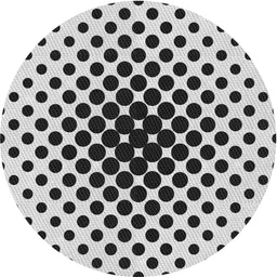 Round Machine Washable Transitional Light Black Rug, wshpat761