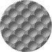 Round Patterned Silver Gray Novelty Rug, pat763