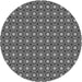 Round Patterned Dark Gray Novelty Rug, pat765