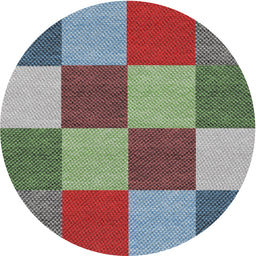 Round Machine Washable Transitional Sepia Brown Rug, wshpat777