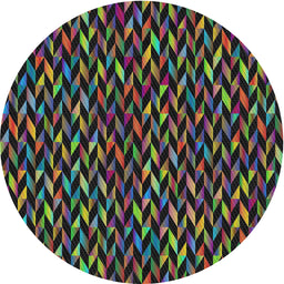 Round Patterned Khaki Green Novelty Rug, pat78