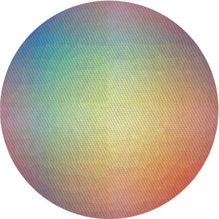 Round Patterned Raspberry Purple Modern Rug, pat790