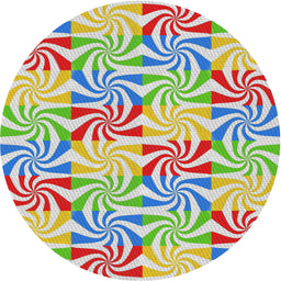 Round Machine Washable Transitional Mauve Taupe Purple Rug, wshpat800