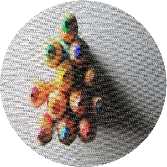 Round Machine Washable Transitional Grey Gray Rug, wshpat808