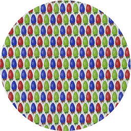 Round Patterned Purple Novelty Rug, pat811