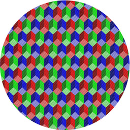 Round Patterned Green Modern Rug, pat814