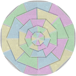 Round Patterned Dark Gray Novelty Rug, pat825