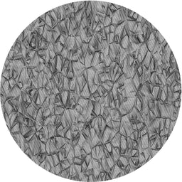 Round Patterned Gray Novelty Rug, pat826