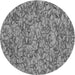 Round Machine Washable Transitional Gray Rug, wshpat826