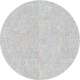 Round Patterned Green Novelty Rug, pat828