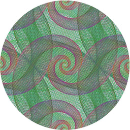 Round Patterned Gray Modern Rug, pat829