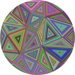 Round Patterned Purple Modern Rug, pat832