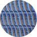 Round Patterned Blue Novelty Rug, pat839