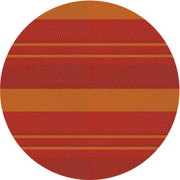 Round Patterned Orange Red Novelty Rug, pat847
