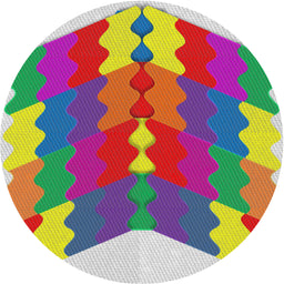 Round Machine Washable Transitional Pink Rug, wshpat854