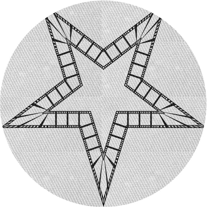 Round Machine Washable Transitional White Smoke Rug, wshpat85