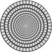 Round Patterned Gray Novelty Rug, pat88