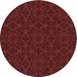 Round Machine Washable Transitional Fire Brick Red Rug, wshpat894