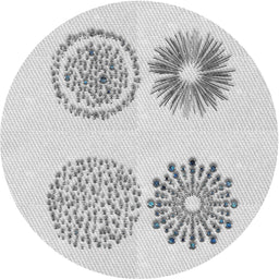 Round Machine Washable Transitional White Smoke Rug, wshpat898