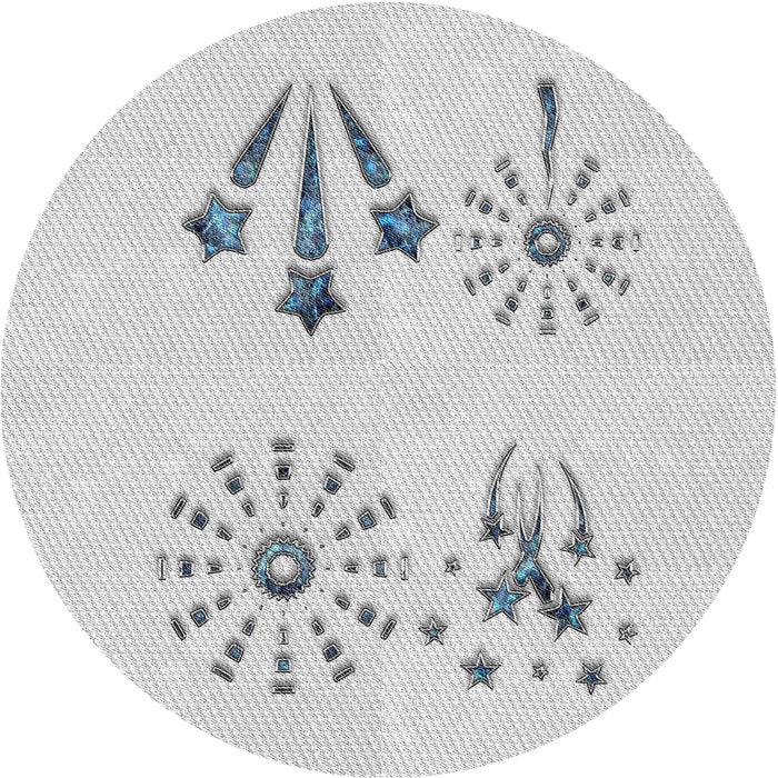 Round Patterned Dark Gray Novelty Rug, pat900