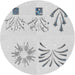 Round Machine Washable Transitional White Smoke Rug, wshpat904