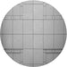 Round Patterned Gray Novelty Rug, pat90