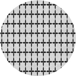 Round Patterned Ash Gray Novelty Rug, pat947