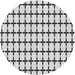 Round Patterned Ash Gray Novelty Rug, pat947