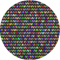 Round Patterned Camouflage Green Modern Rug, pat950
