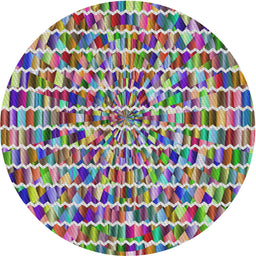 Round Machine Washable Transitional Dark Raspberry Purple Rug, wshpat951