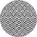 Round Machine Washable Transitional Light Black Rug, wshpat954