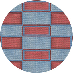 Round Machine Washable Transitional Brown Red Rug, wshpat962