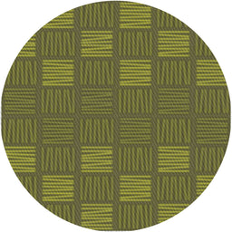 Round Machine Washable Transitional Army Green Rug, wshpat982