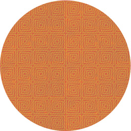 Round Machine Washable Transitional Dark Orange Rug, wshpat984