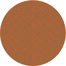 Round Machine Washable Transitional Orange Rug, wshpat985