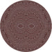 Round Patterned Red Novelty Rug, pat995