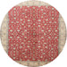 Round Traditional Brown Persian Rug, tr1011