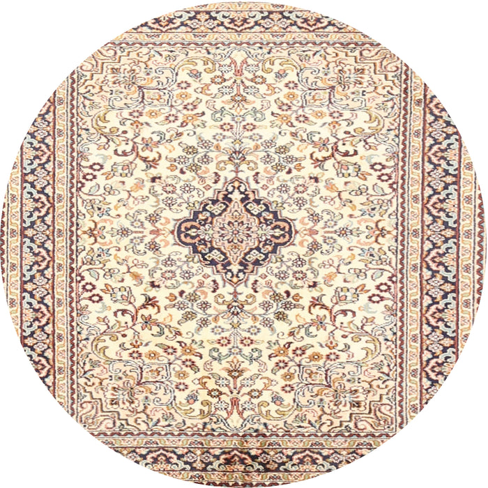 Square Machine Washable Traditional Orange Salmon Pink Rug, wshtr1026