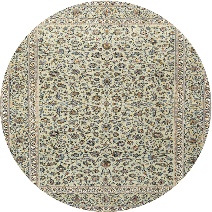 Square Machine Washable Traditional Khaki Gold Rug, wshtr1045