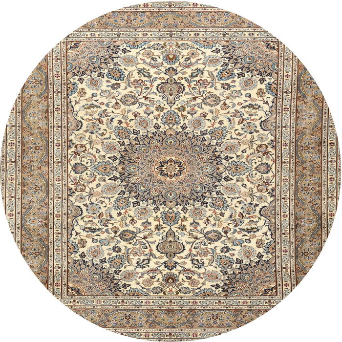 Square Machine Washable Traditional Brown Rug, wshtr1051
