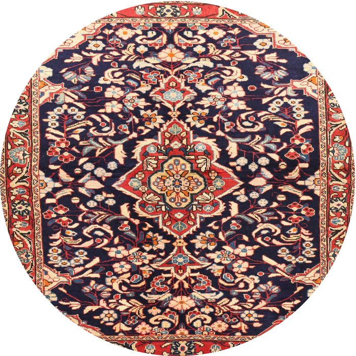 Round Traditional Red Medallion Rug, tr1055