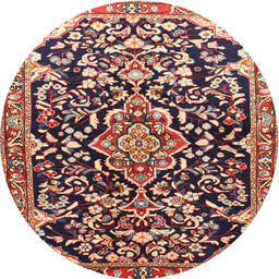 Square Machine Washable Traditional Vermilion Red Rug, wshtr1055