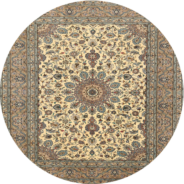 Square Machine Washable Traditional Sepia Brown Rug, wshtr1065