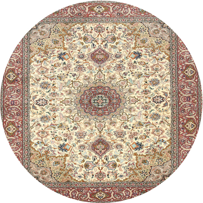 Square Machine Washable Traditional Sienna Brown Rug, wshtr1072