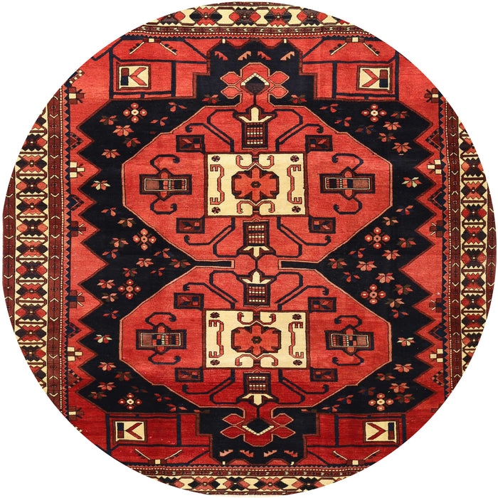 Square Machine Washable Traditional Sienna Brown Rug, wshtr1075