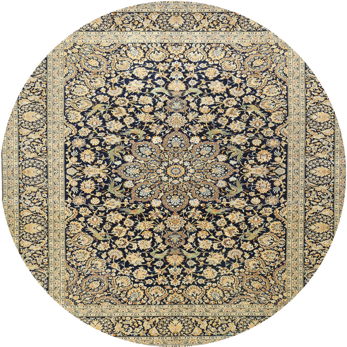 Square Machine Washable Traditional Brown Rug, wshtr1076