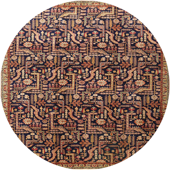 Square Machine Washable Traditional Purple Lily Purple Rug, wshtr1077